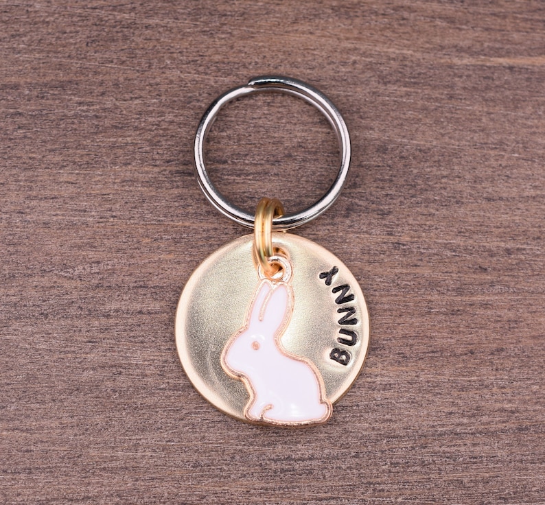 Small Pet Id Tag Bunny Rabbit Dog Tags for Dogs Personalized Etsy
