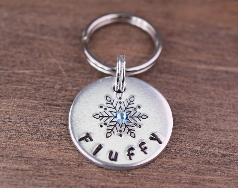 Snowflake Dog Tag Snow Pet Id Tag Winter Dog Tags for Dogs Etsy