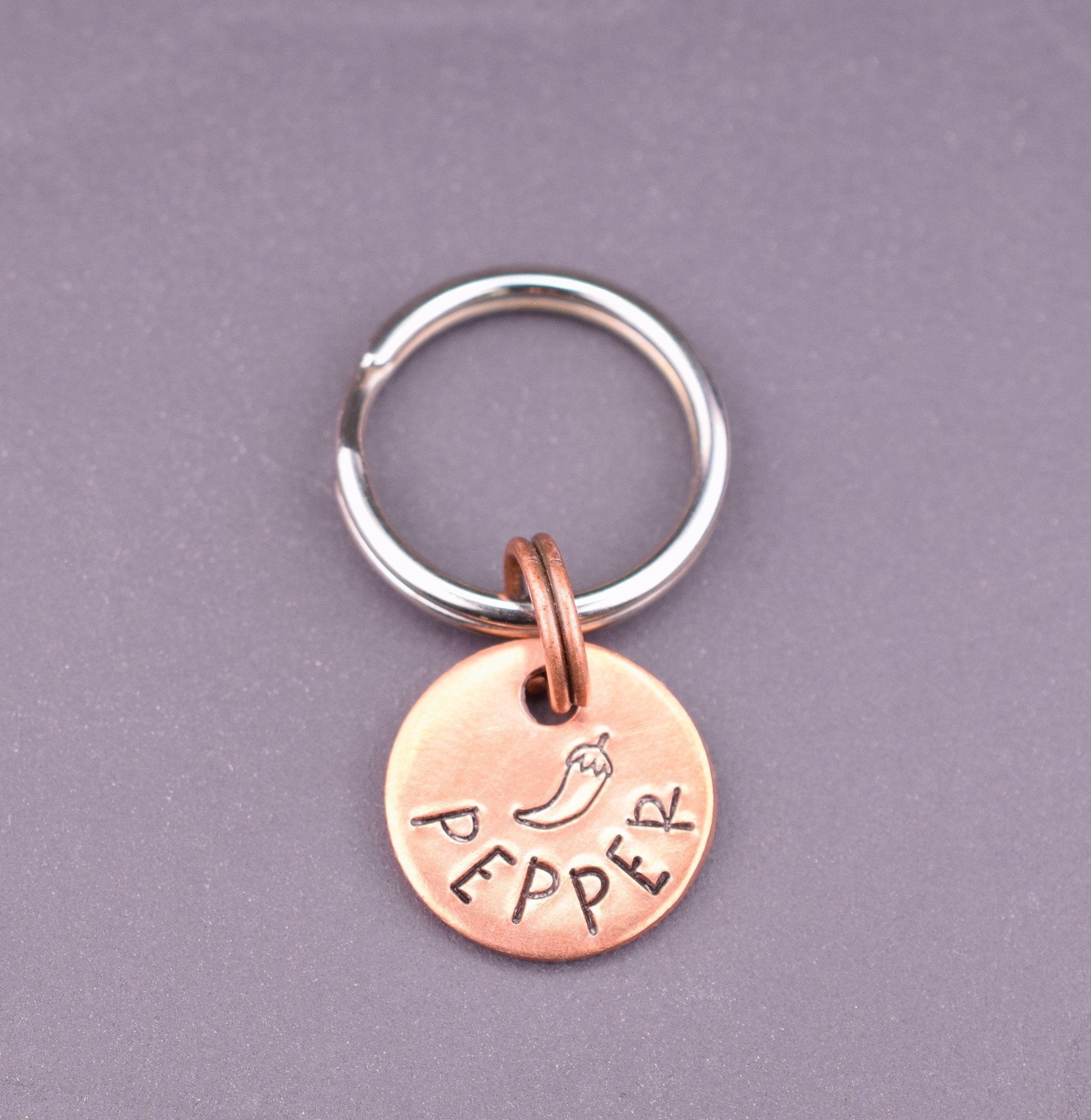 Tiny Pepper Dog Tag Personalized Dog Tag Hot Pepper Cat Id Etsy