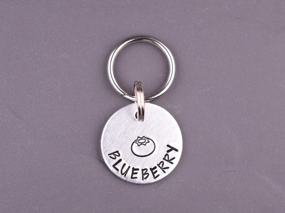 Raspberry Dog Tag Small Blueberry Dog Tag, Cute Forest Woodland Pet Tag, Dog Name Tags ...