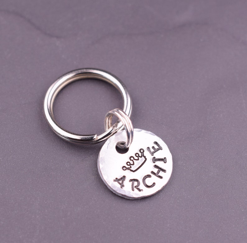 Tiny Cute Dog Tag Personalized with a Crown and Your Dog's Etsy