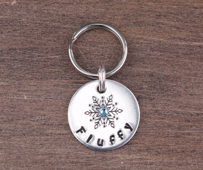 Snowflake Dog Tag Snow Pet ID Tag Winter Dog Tags for Dogs Etsy