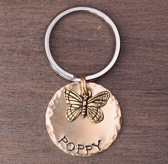 butterfly dog tag
