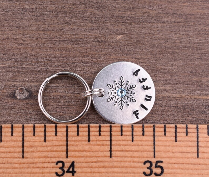 Snowflake Dog Tag Snow Pet ID Tag Winter Dog Tags for Dogs Etsy