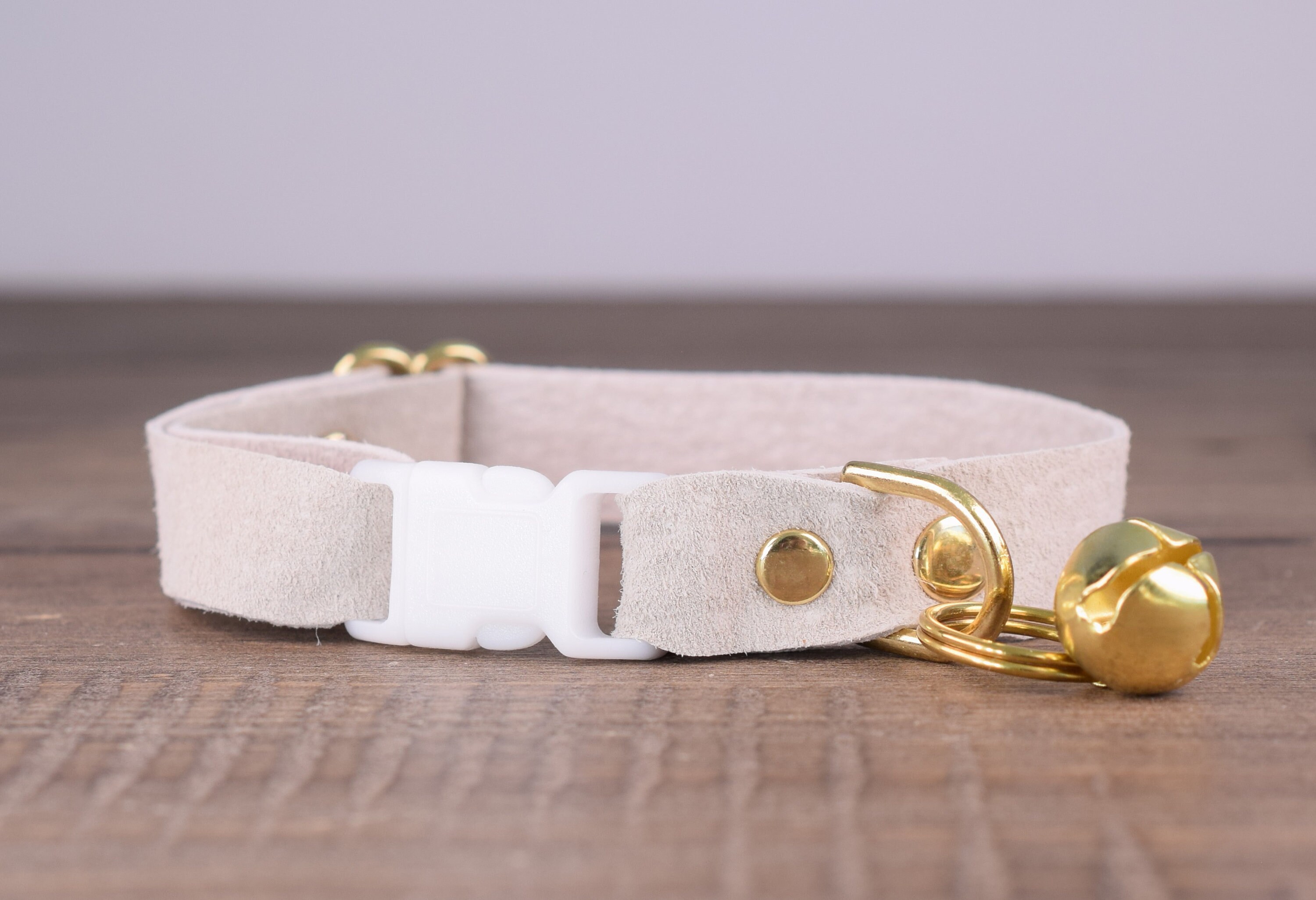 Soft Leather Cat Collar Adjustable White Cat Collar Safety Etsy