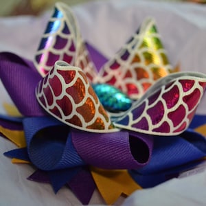 Mermaid Scale Hair Bow image 2