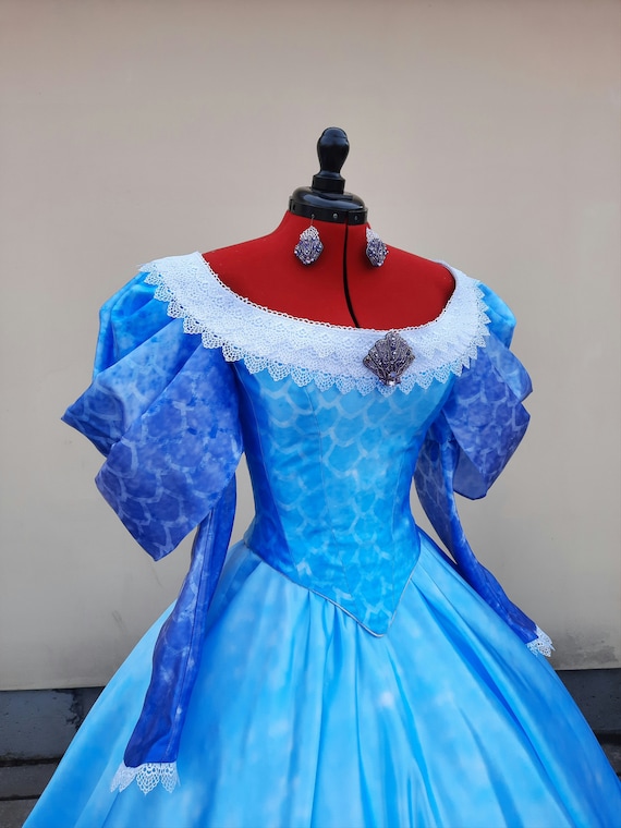 Sea Princess Corset Dress: Ombre Mermaid Gown With Jewelry Gift - Etsy