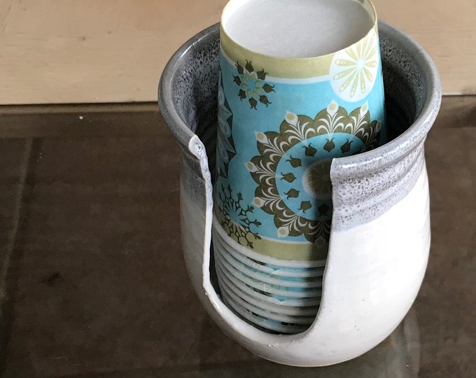 Dixie Cup Dispenser in White and Gray Etsy