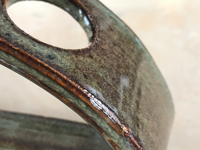 Toothbrush and Toothpaste Holder Ceramic Waterfall Brown 2 Etsy