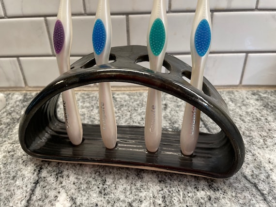 Black 2024 toothbrush holder