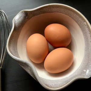 Mixing Bowl, Batter Bowl, Small  in White and Gray