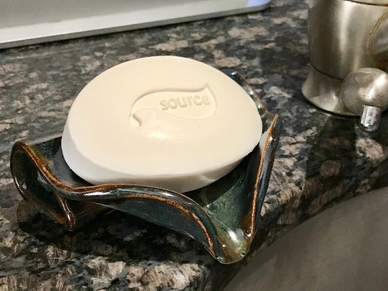 Self Draining Soap Dish Amazon Green Etsy