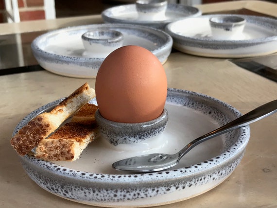 Huevera para servir huevos pasados por agua Blanco y gris -  México