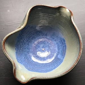 Bol à pâte, petit, bleu lapis et brun cappuccino