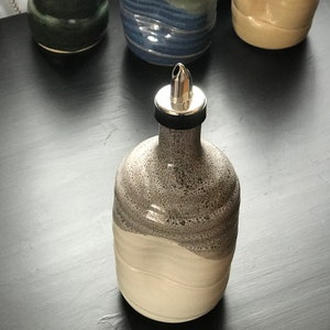 Oil Bottle in White and Gray