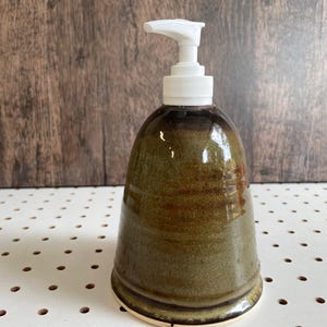 Soap Pump Liquid Soap Dispenser Lotion Bottle Ceramic Waterfall Brown