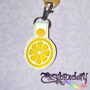 Lemon Slice ITH Keyfob - Digital Machine Embroidery Design