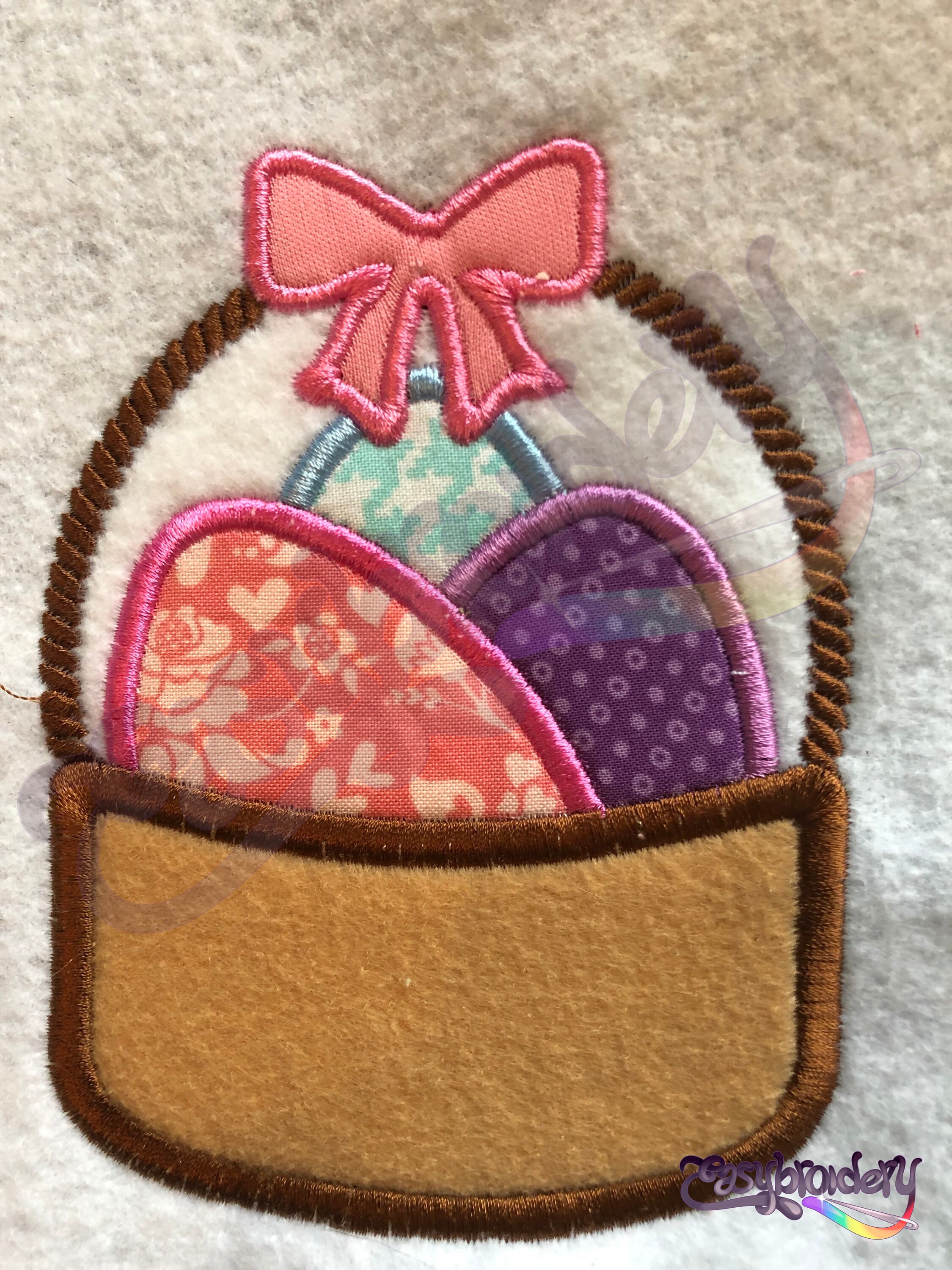 Easter Basket Applique Embroidery Design - - Etsy