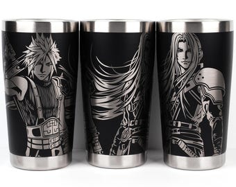 Cloud Sephiroth Laser Engraved Insulated Tumbler with Lid