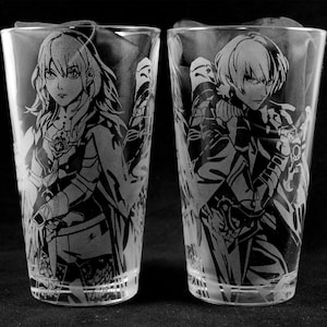 Byleth Combo from Fire Emblem 3 Houses Laser Engraved Pint Glass
