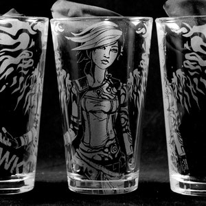 Lilith Laser Engraved Pint Glass