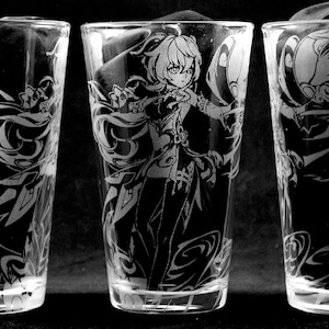 Ganyu Laser Engraved Pint Glass