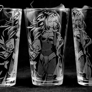 Tharja Laser Engraved Pint Glass