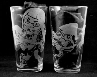 Inkling and Squid Engraved Pint Glass