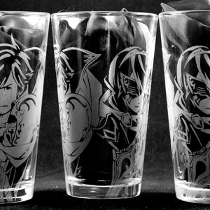 Lucina Chrom Combo Laser Engraved Pint Glass