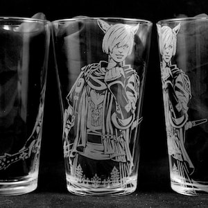 G&#39;Raha Tia Laser Engraved Pint Glass