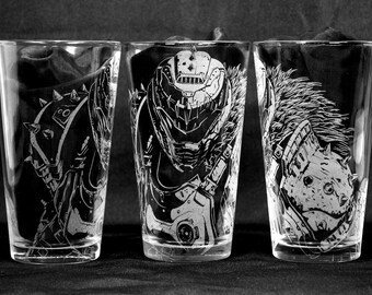 Doom Slayer Laser Engraved Pint Glass