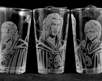 Ancients Hythlodaeus Emet Selch Venat Laser Engraved Pint Glass