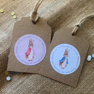 Personalised Peter Rabbit Themed Sticker | Labels | Birthday | Christening | Christmas | Baby Shower | Gift Sticker | Favour