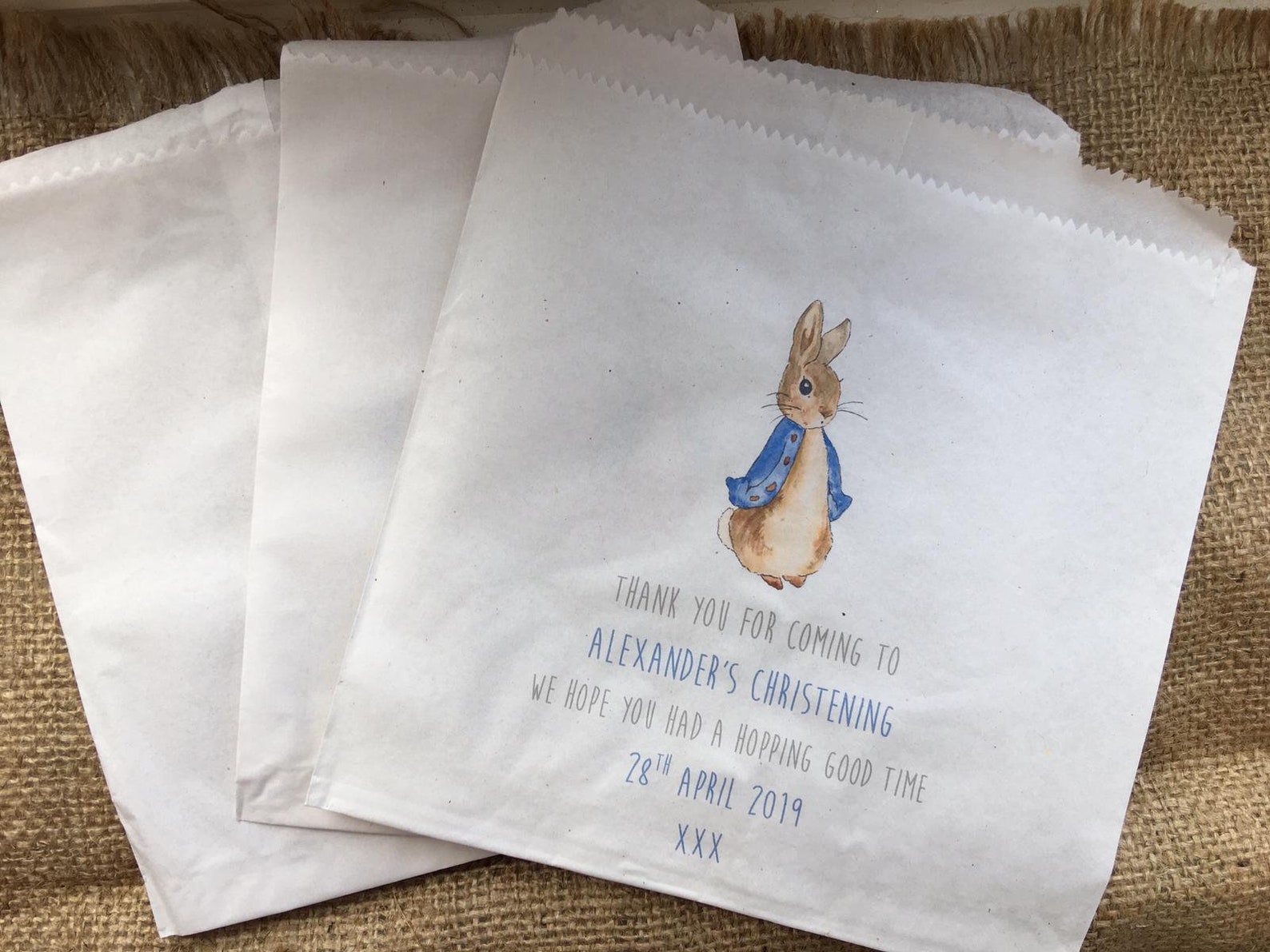 Peter Rabbit Party Bags Sweetie Baby Shower Christening Etsy UK
