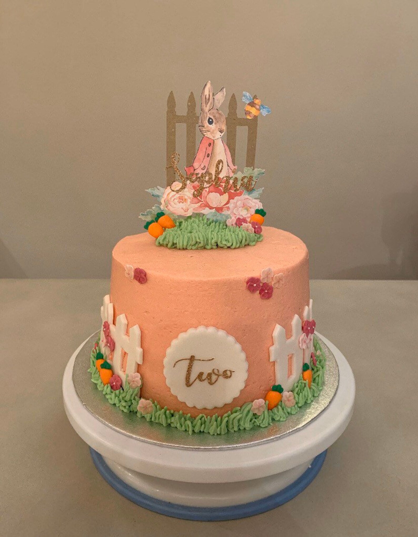 Peter Hase Gartentor Torten topper Personalisiert Alter | Etsy