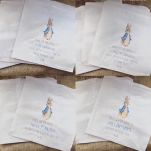 Peter Rabbit Party Bags | Sweet Bags | Baby Shower | Christening | Personalised | Cake Bag | Cupcake Bag