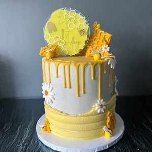 First Bee-Day Cake Topper | Acrylic Cake Topper | Bumblebee Cake Topper | First Birthday | Birthday Cake Topper | Cake Decoration