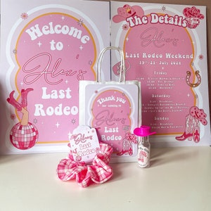 Last Rodeo Hen Do gifts and favours | Last Rodeo | Cowgirl Themed | Lets Go Girls | Hen Do loot bag | Rodeo gifts