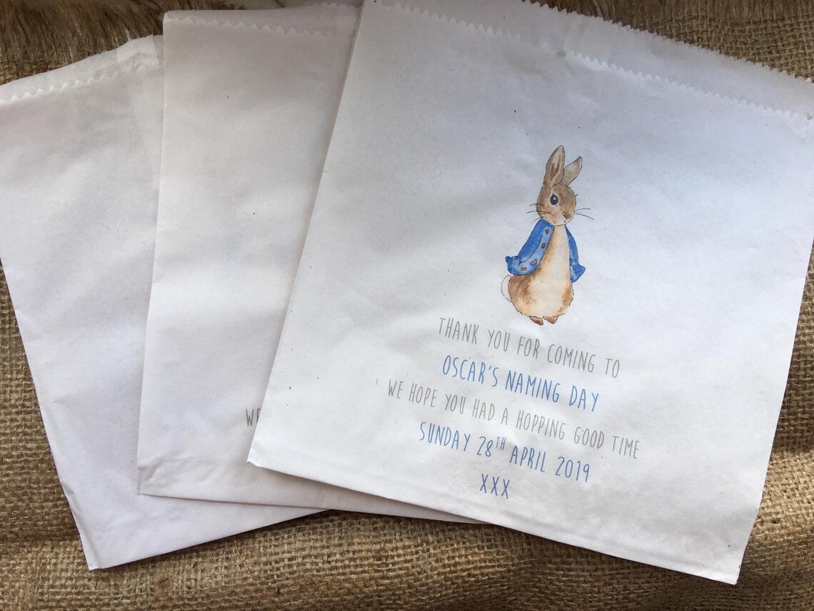 Peter Rabbit Party Bags Sweetie Baby Shower Christening Etsy UK