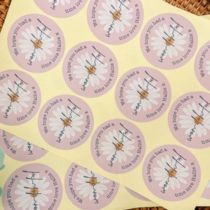 Daisy Favor Stickers | Personalised Baby Shower, Birthday Party - Etsy