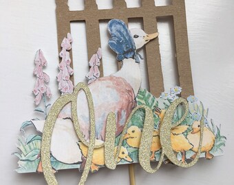 Jemima Puddleduck Cake Topper | Beatrix Potter Birthday Decoration