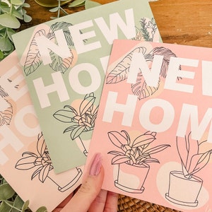 Nouvelle carte d’accueil | Carte de vœux | Nouvelle maison | Bonne carte | Plantes