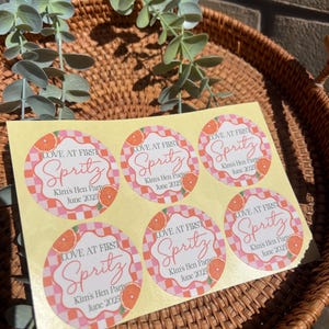 Aperol Spritz Themed Hen Do Party Stickers | Drinks bucket with straw |Let’s Go Girls | Hen Do | Last spritz as a miss |bucket hen do favour
