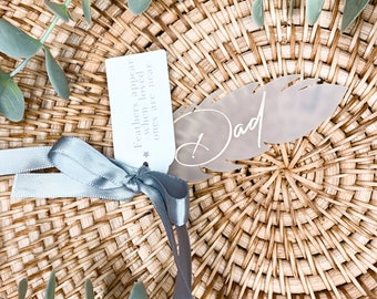 Remembrance Memorial Feather | Decoration | Gift | Personalised | Loved Ones | Christmas Decoration