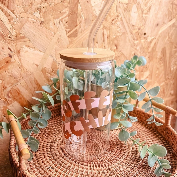 Libby Glass Cup w/Bamboo Lid & Straw