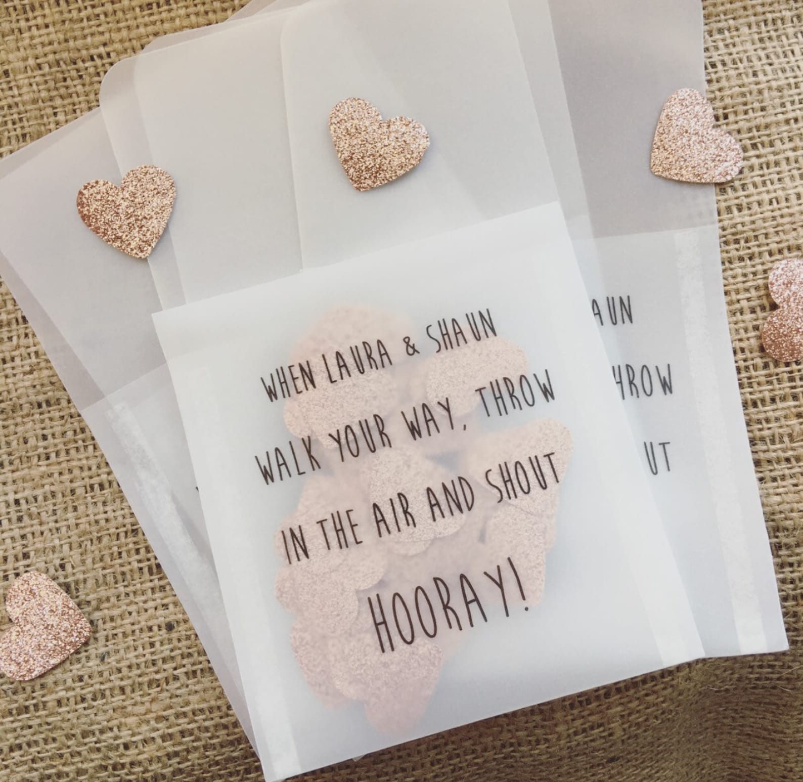 Personalised Confetti Bags Pack of 10 Church Venue Throw Etsy UK