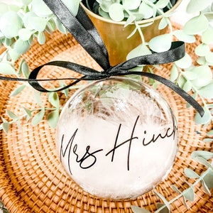 Personalised Bauble | Christmas Gift | Feather Filled | Gifting | Christmas | Name | Lots of colours to choose | Christmas Bauble