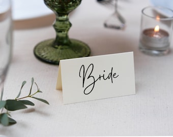Personalised Folded Place Cards | Wedding Seating Place Names | Table Settings | Events | Tent Place Cards | Stationary Cards