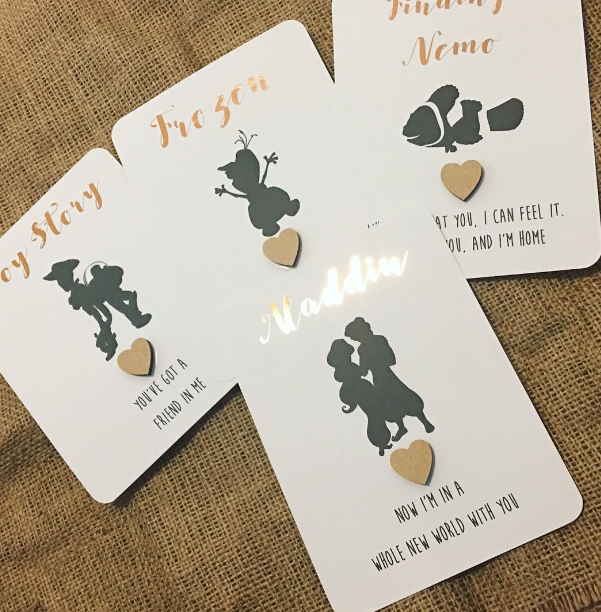 Disney Movie theme table numbers table cards