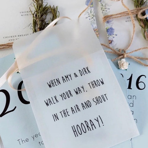 Personalised Confetti Bags Pack of 10 Church Venue Throw Etsy